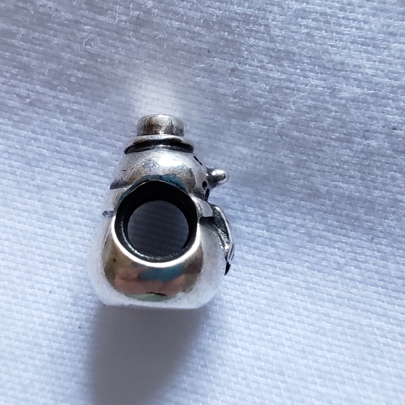 Like New Sterling Pandora Retired Snowman Charm - Picture 4 of 8